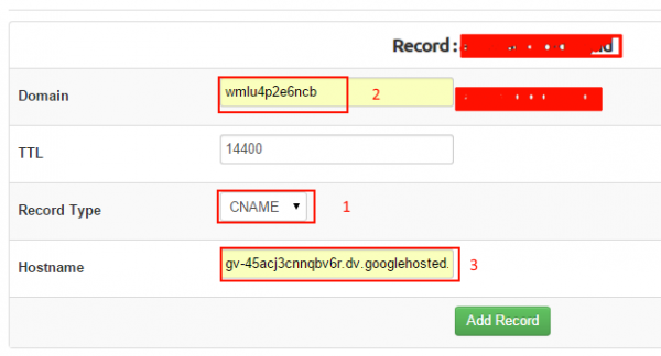 Domain record