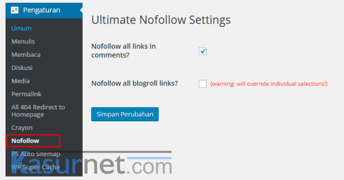 Cara Menambahkan Pilihan Nofollow Link WordPress