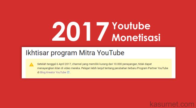 Channel Youtube Harus Memiliki Minimal 10.000 Viewer